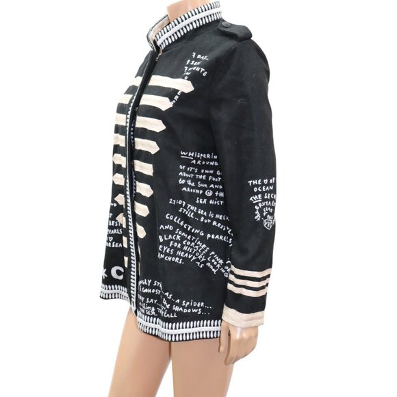 SCOTCH & SODA Jolie Vagabonde Embroidered Wool Captain's Jacket Coat S - Picture 8 of 9